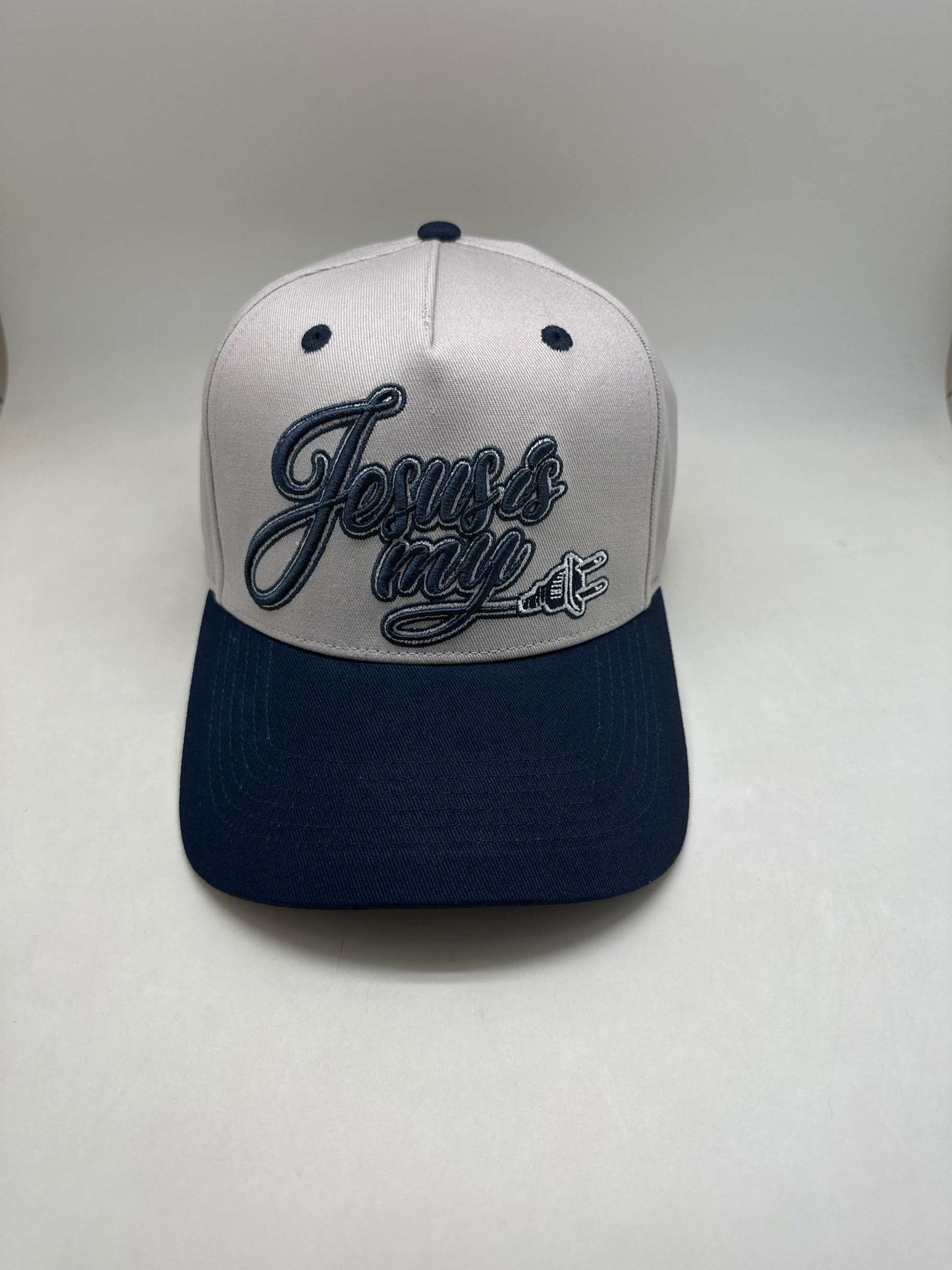 Jesus Is My Plug - SnapBack (Blue/Gray)
