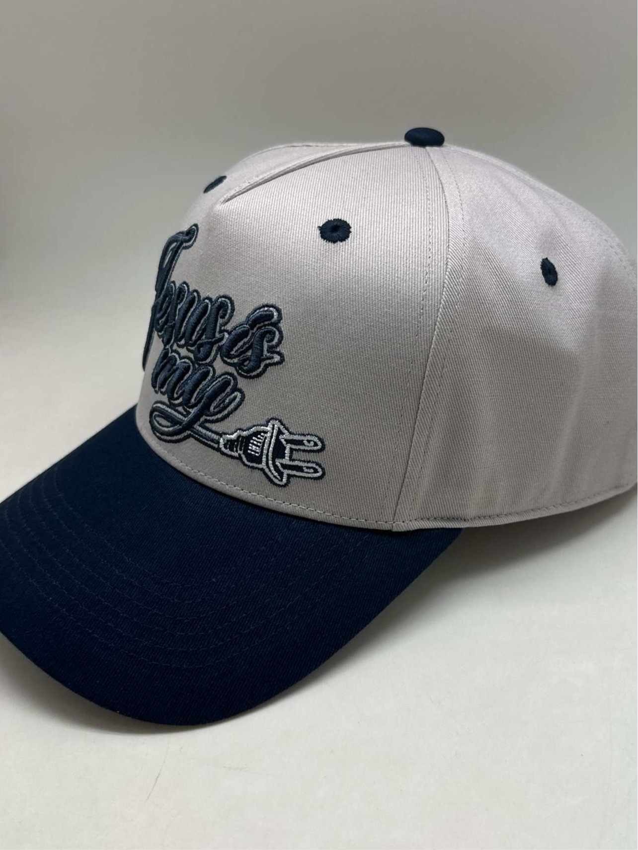 Jesus Is My Plug - SnapBack (Blue/Gray)