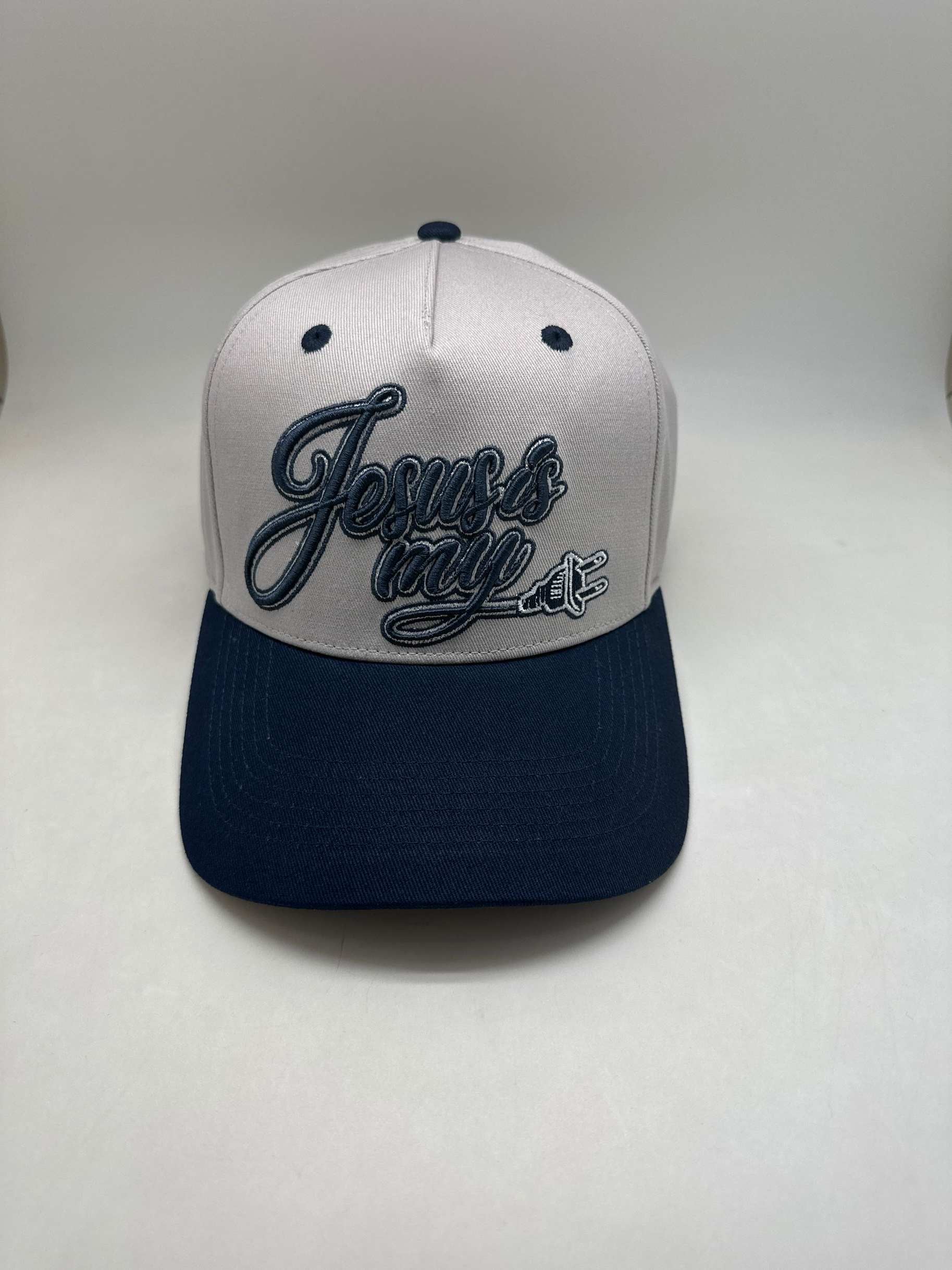 Jesus Is My Plug -  SnapBack (Blue/Gray)