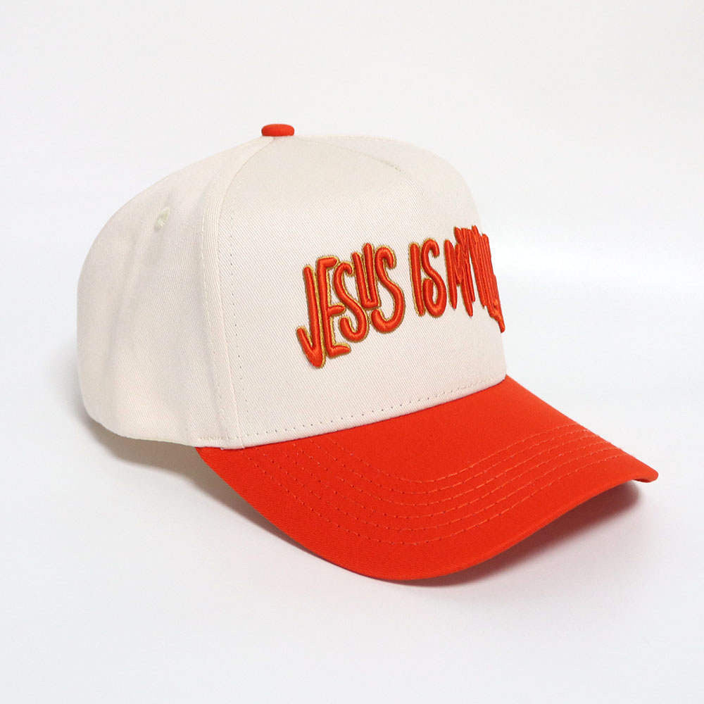 Jesus Is My Plug -  SnapBack (Orange/Creme)