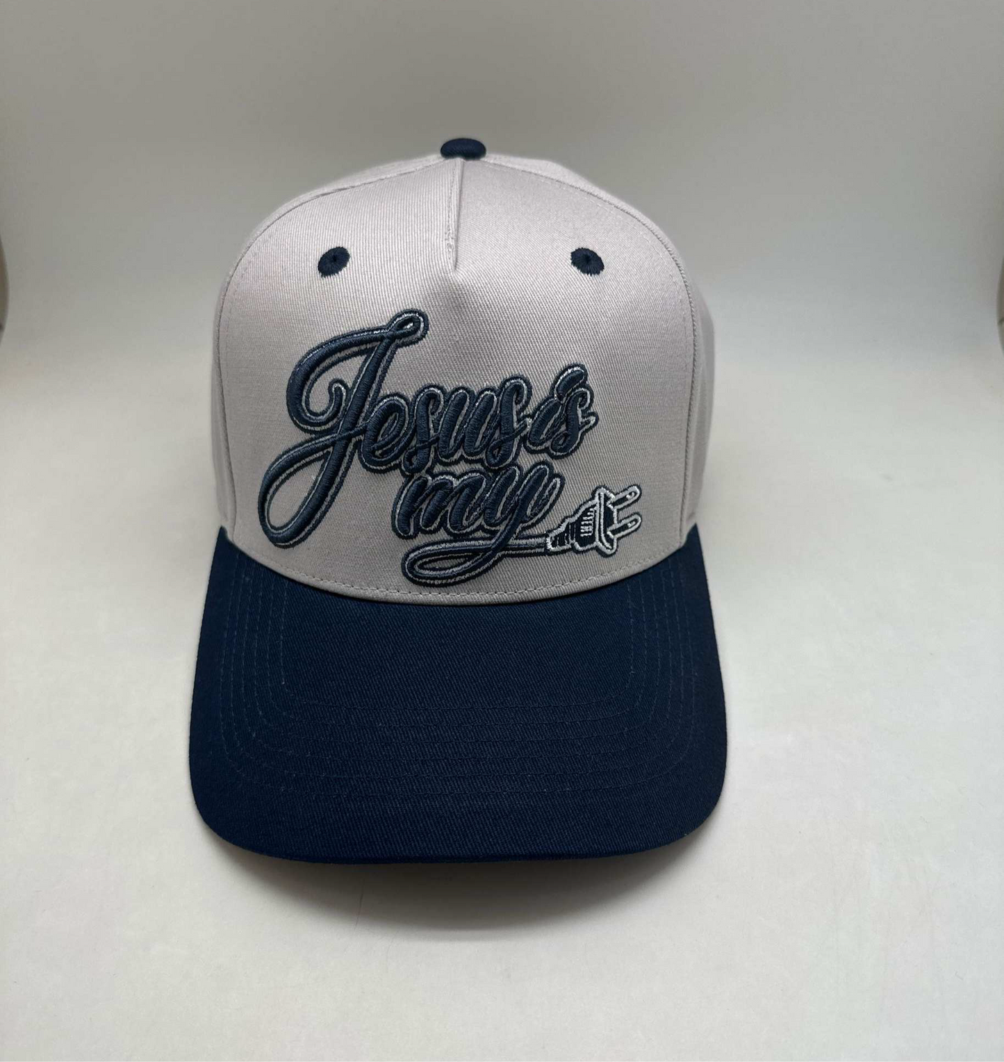 Jesus Is My Plug -  SnapBack (Blue/Gray)