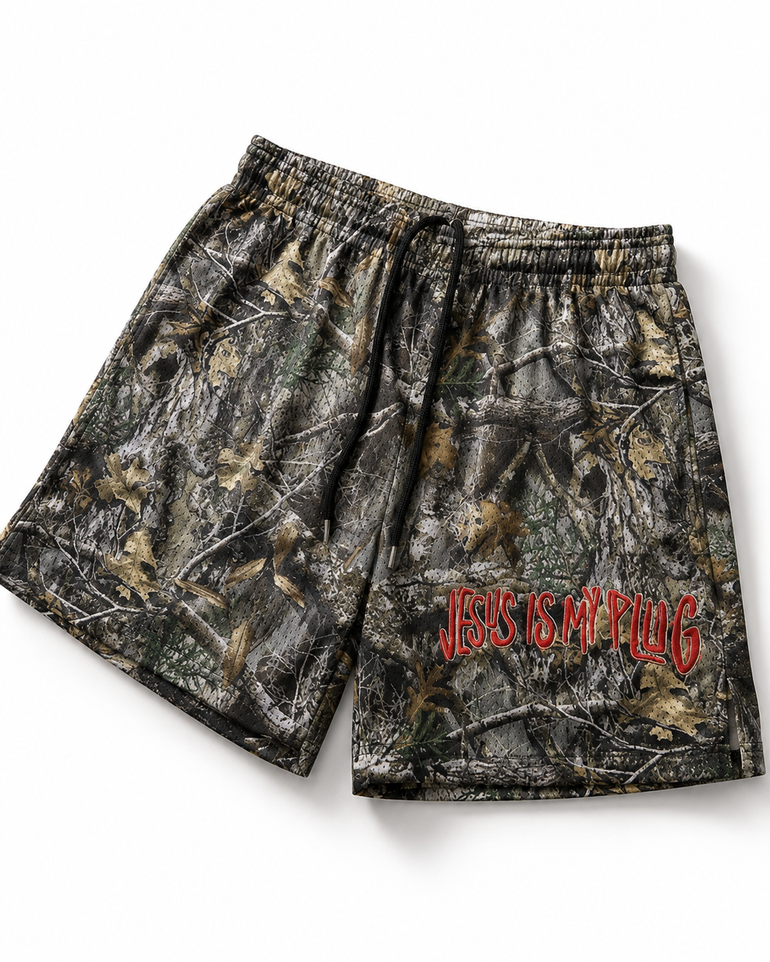 New Kingdom Camo Shorts | Unisex Christian Streetwear Shorts
