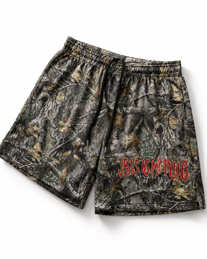 New Kingdom Camo Shorts | Unisex Christian Streetwear Shorts