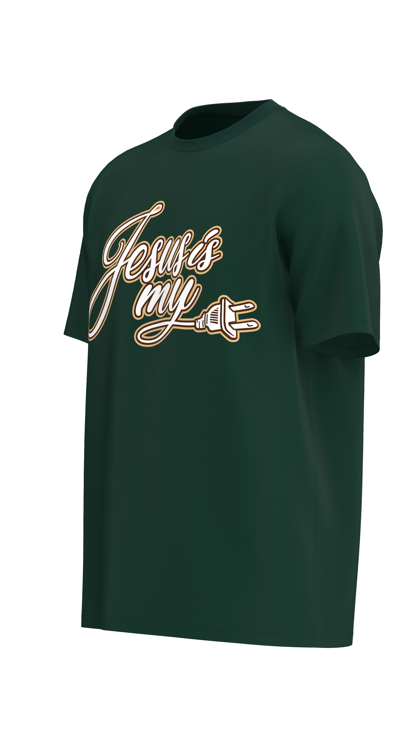 Envy Not - Green Jesus Is My Plug Logo T-Shirt