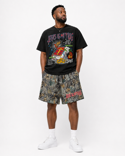 New Kingdom Camo Shorts | Unisex Christian Streetwear Shorts